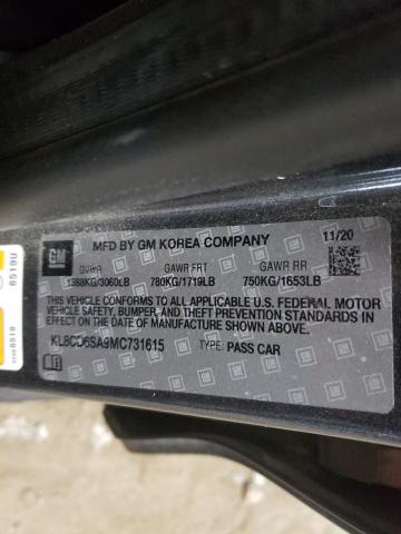 Photo 10 from auction – 2021 CHEVROLET SPARK 1LT with VIN KL8CD6SA9MC731615