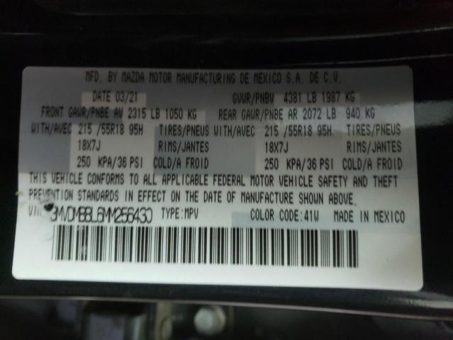 Photo 10 from auction – 2021 MAZDA CX-30 SELE with VIN 3MVDMBBL6MM256430