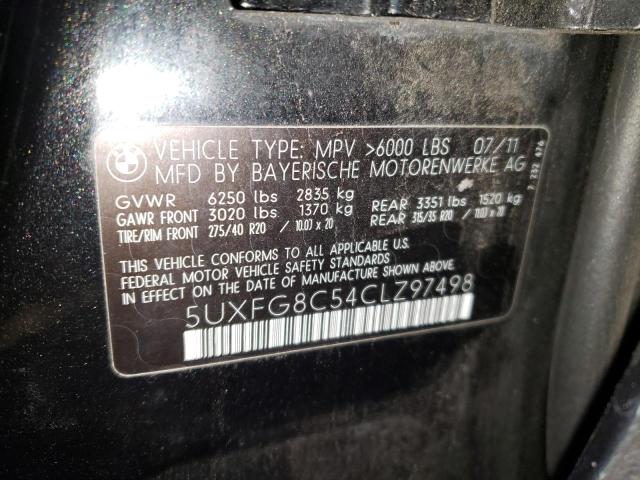Photo 10 from auction – 2012 BMW X6 XDRIVE5 with VIN 5UXFG8C54CLZ97498