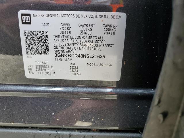 Photo 10 from auction – 2022 CHEVROLET BLAZER 2LT with VIN 3GNKBCR48NS121635