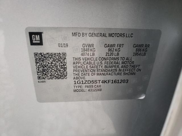 Photo 10 from auction – 2019 CHEVROLET MALIBU LT with VIN 1G1ZD5ST4KF161203