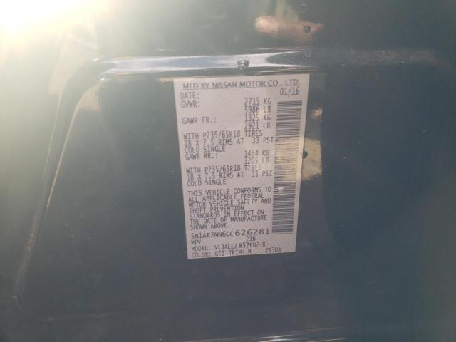 Photo 10 from auction – 2016 NISSAN PATHFINDER with VIN 5N1AR2MN6GC626281