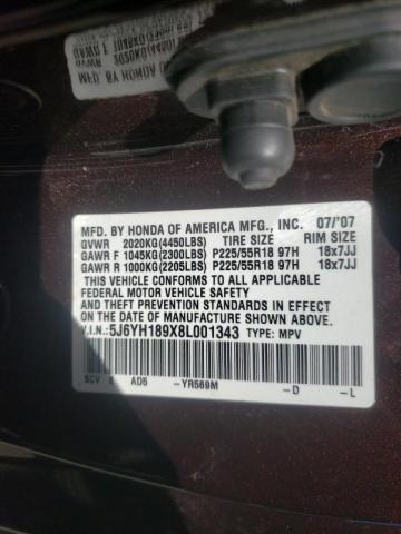 Photo 10 from auction – 2008 HONDA ELEMENT SC with VIN 5J6YH189X8L001343
