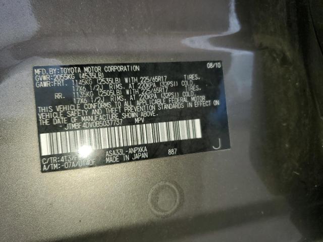 Photo 10 from auction – 2011 TOYOTA RAV4 with VIN JTMBF4DV0B5037737