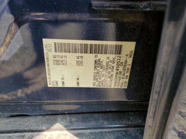 Photo 10 from auction – 2011 NISSAN MAXIMA S with VIN 1N4AA5APXBC850512