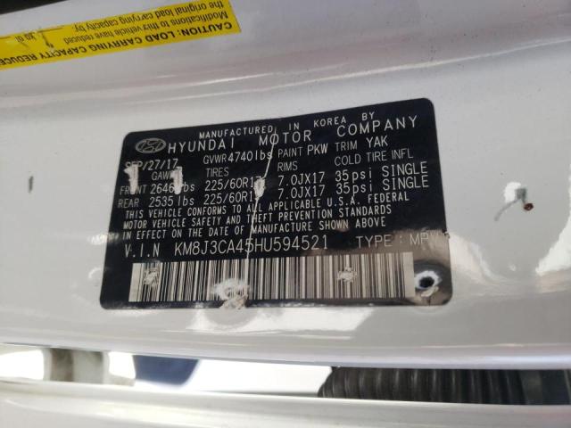 Photo 10 from auction – 2017 HYUNDAI TUCSON LIM with VIN KM8J3CA45HU594521