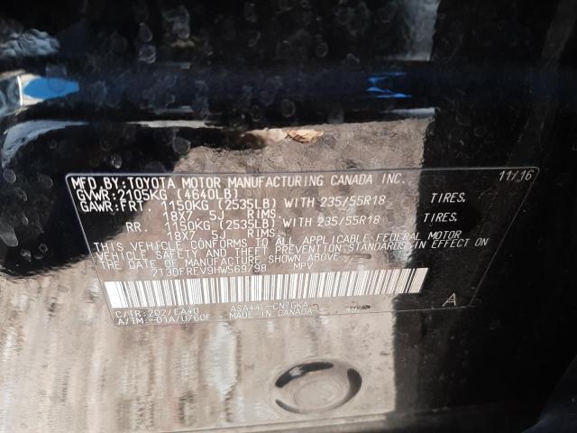 Photo 10 from auction – 2017 TOYOTA RAV4 LIMIT with VIN 2T3DFREV9HW569798