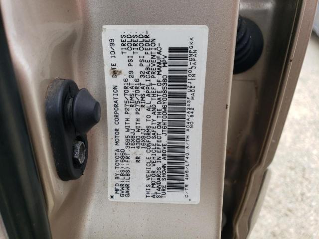 Zdjęcie 10 z aukcji – 2000 LEXUS LX 470 z VIN JT6HT00W6Y0085380