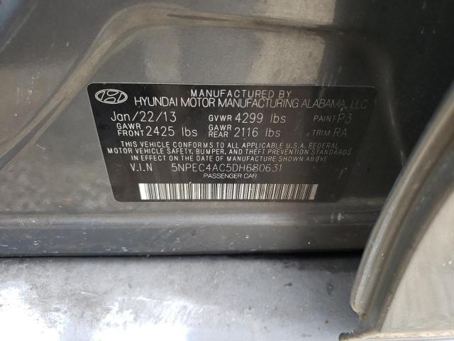 Photo 10 from auction – 2013 HYUNDAI SONATA SE with VIN 5NPEC4AC5DH680631