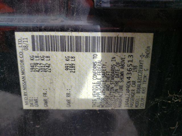 Photo 10 from auction – 2012 NISSAN ALTIMA BAS with VIN 1N4AL2AP4CN436513