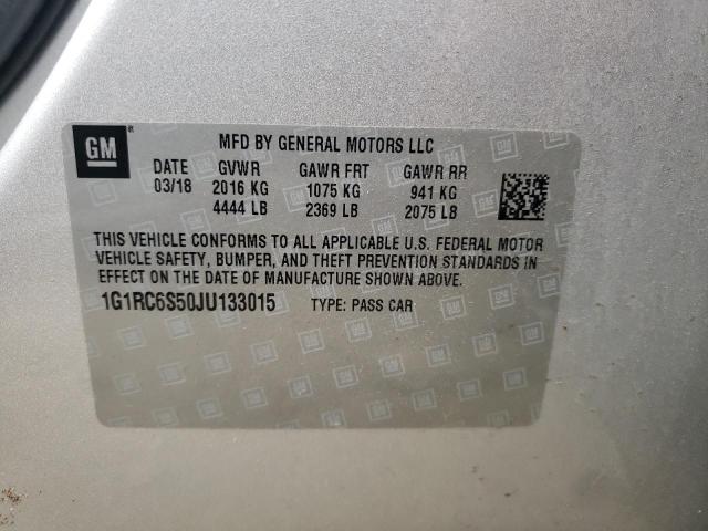 Photo 10 from auction – 2018 CHEVROLET VOLT LT with VIN 1G1RC6S50JU133015