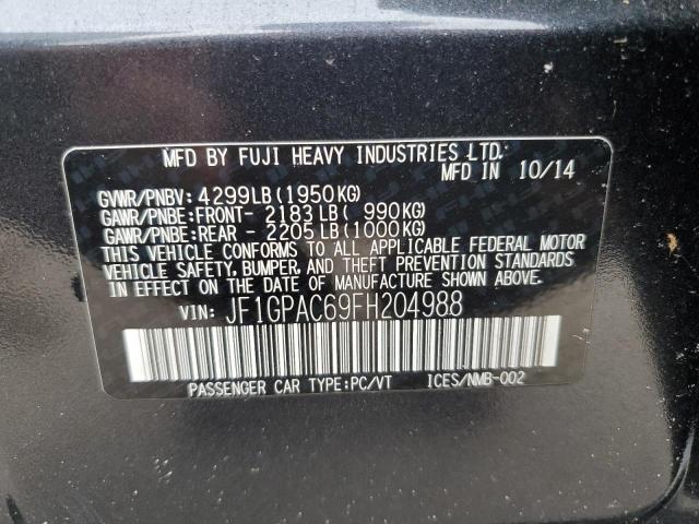 Photo 10 from auction – 2015 SUBARU IMPREZA PR with VIN JF1GPAC69FH204988