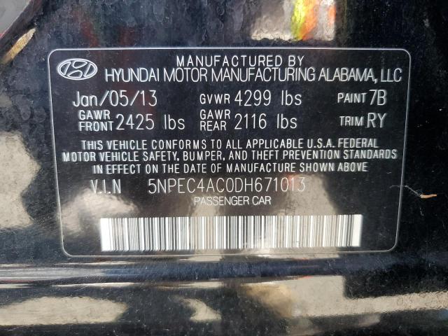 Photo 10 from auction – 2013 HYUNDAI SONATA SE with VIN 5NPEC4AC0DH671013