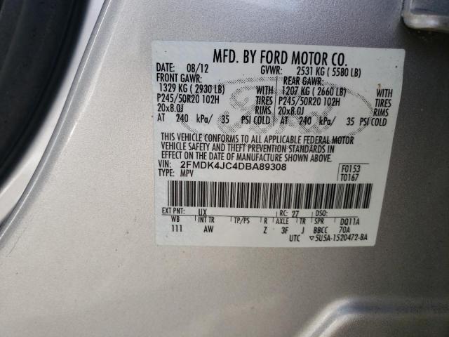 Photo 10 from auction – 2013 FORD EDGE SEL with VIN 2FMDK4JC4DBA89308