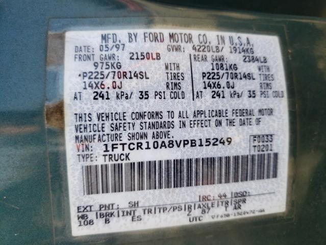 Photo 10 from auction – 1997 FORD RANGER with VIN 1FTCR10A8VPB15249