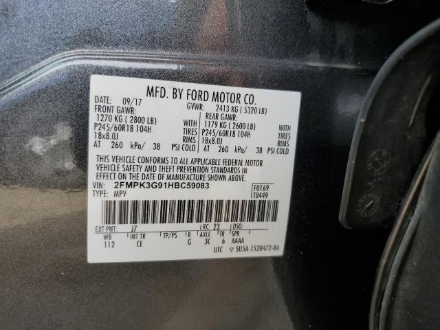 Photo 10 from auction – 2017 FORD EDGE SE with VIN 2FMPK3G91HBC59083