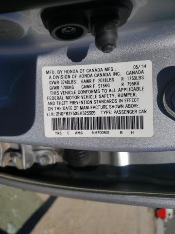 Photo 10 from auction – 2014 HONDA CIVIC LX with VIN 2HGFB2F5XEH525509