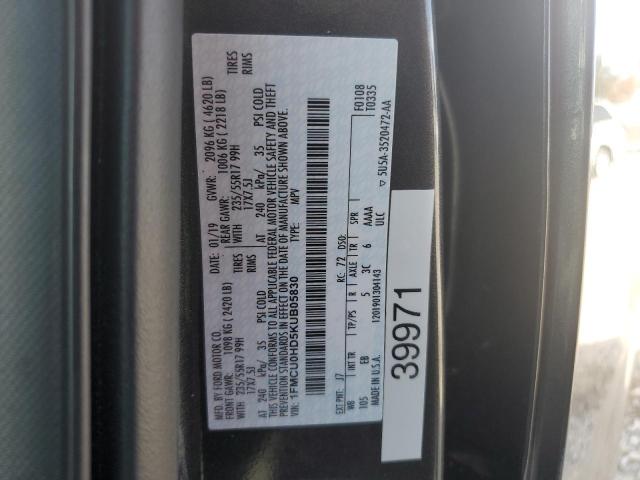 Photo 10 from auction – 2019 FORD ESCAPE SEL with VIN 1FMCU0HD5KUB05830