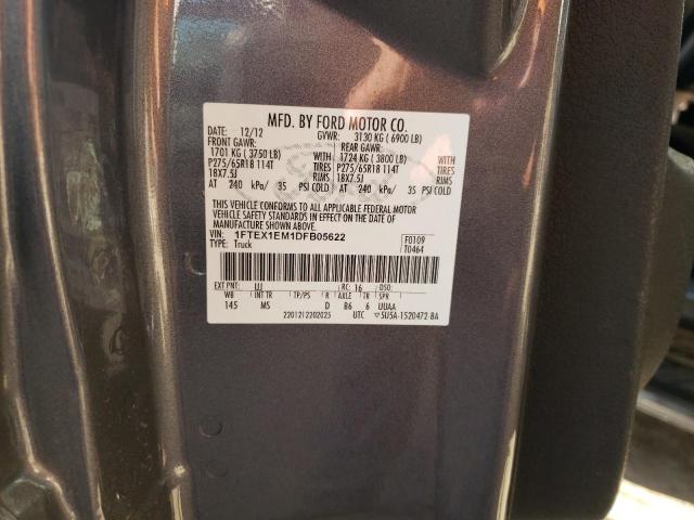 Photo 10 from auction – 2013 FORD F150 SUPER with VIN 1FTEX1EM1DFB05622