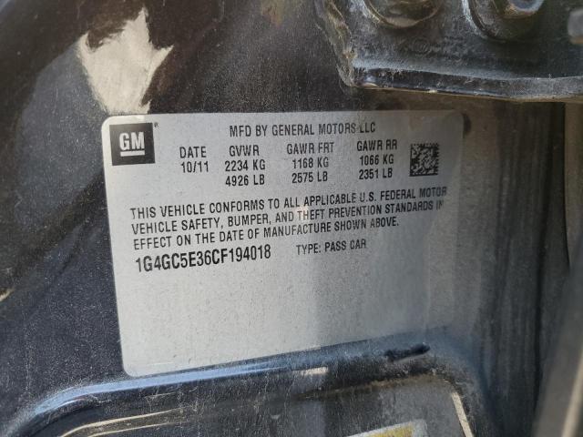 Photo 10 from auction – 2012 BUICK LACROSSE with VIN 1G4GC5E36CF194018