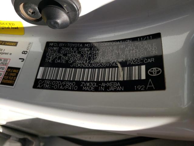 Photo 10 from auction – 2011 TOYOTA PRIUS with VIN JTDKN3DUXB5359743