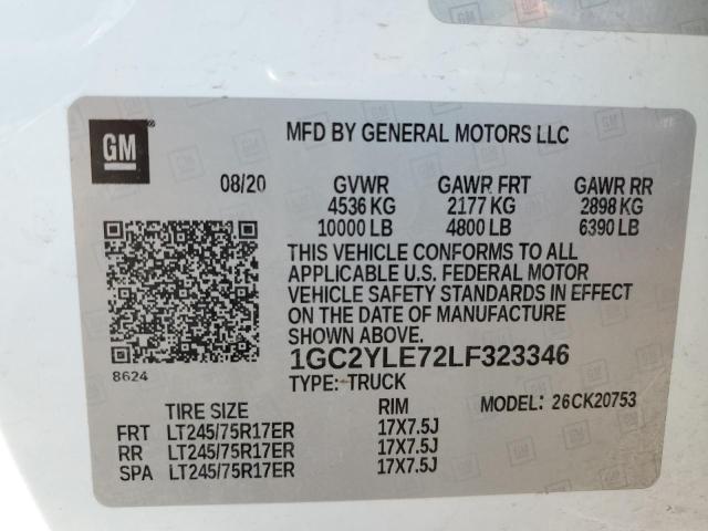 Photo 10 from auction – 2020 CHEVROLET SILVERADO with VIN 1GC2YLE72LF323346