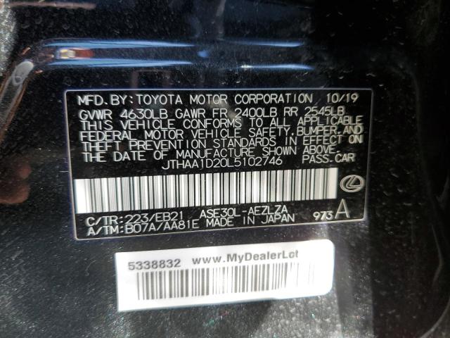 Photo 10 from auction – 2020 LEXUS IS 300 with VIN JTHAA1D20L5102746