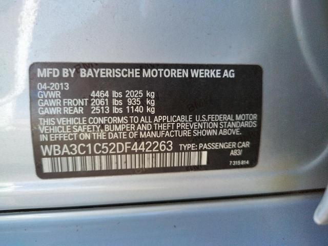 Photo 10 from auction – 2013 BMW 328 I SULE with VIN WBA3C1C52DF442263