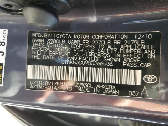 Photo 10 from auction – 2011 TOYOTA PRIUS with VIN JTDKN3DU9B0266936