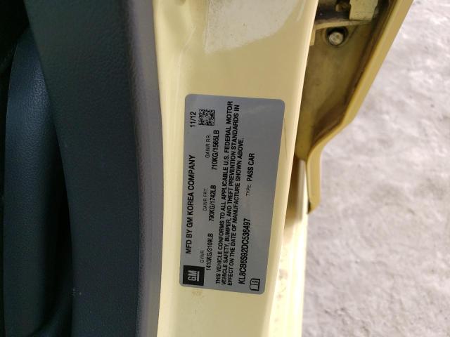 Photo 10 from auction – 2013 CHEVROLET SPARK LS with VIN KL8CB6S92DC536497