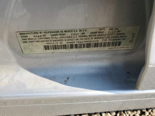 Photo 10 from auction – 2007 VOLKSWAGEN JETTA with VIN 3VWDF71K27M031229
