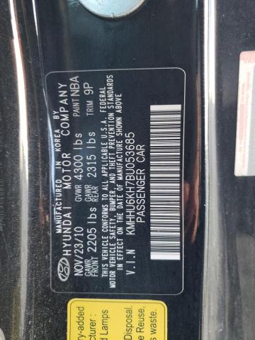Photo 10 from auction – 2011 HYUNDAI GENESIS CO with VIN KMHHU6KH7BU053685