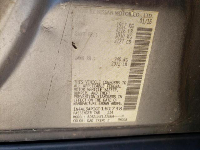 Photo 10 from auction – 2016 NISSAN ALTIMA 2.5 with VIN 1N4AL3AP1GC161738