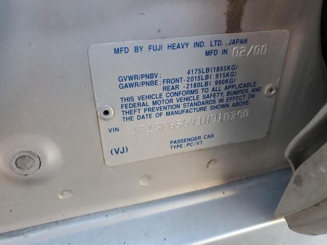 Photo 10 from auction – 2001 SUBARU FORESTER S with VIN JF1SF65641H710390