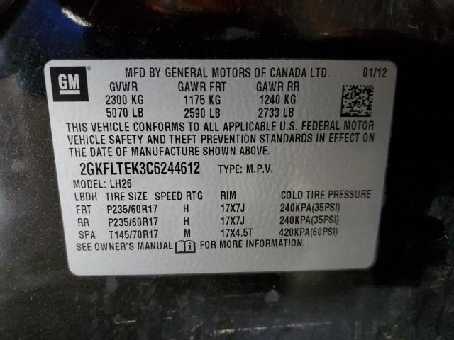 Photo 10 from auction – 2012 GMC TERRAIN SL with VIN 2GKFLTEK3C6244612