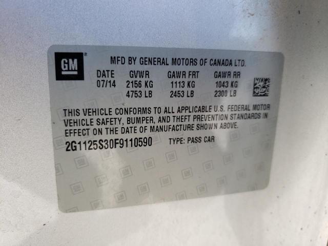 Photo 10 from auction – 2015 CHEVROLET IMPALA LT with VIN 2G1125S30F9110590