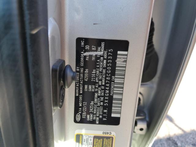 Photo 10 from auction – 2012 KIA OPTIMA LX with VIN 5XXGM4A78CG053375