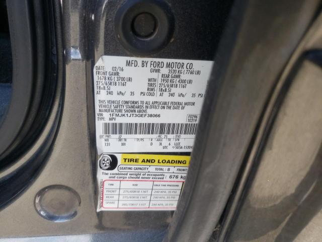 Photo 10 from auction – 2016 FORD EXPEDITION with VIN 1FMJK1JT3GEF38066