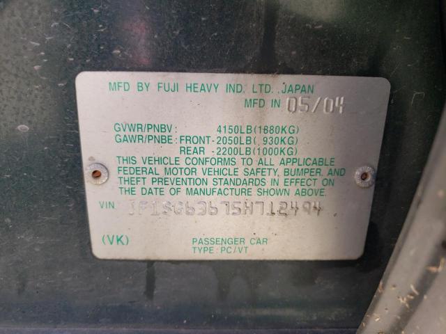 Photo 10 from auction – 2005 SUBARU FORESTER 2 with VIN JF1SG63675H712494