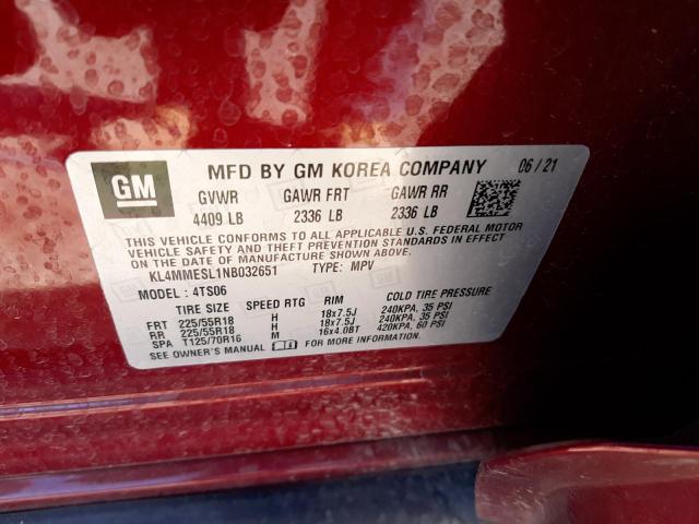 Photo 10 from auction – 2022 BUICK ENCORE GX with VIN KL4MMESL1NB032651