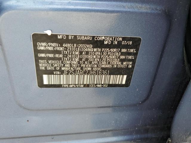 Photo 10 from auction – 2018 SUBARU FORESTER 2 with VIN JF2SJARC2JH616361
