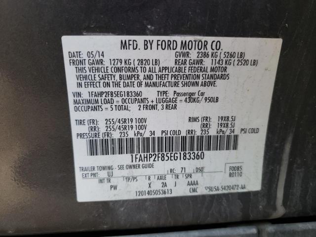 Photo 10 from auction – 2014 FORD TAURUS LIM with VIN 1FAHP2F85EG183360