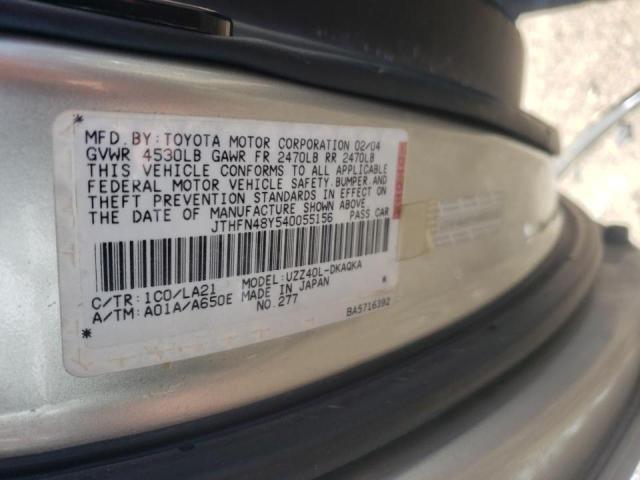 Photo 10 from auction – 2004 LEXUS SC 430 with VIN JTHFN48Y540055156