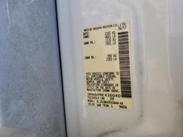 Photo 10 from auction – 2017 NISSAN MAXIMA with VIN 1N4AA6AP9HC436040
