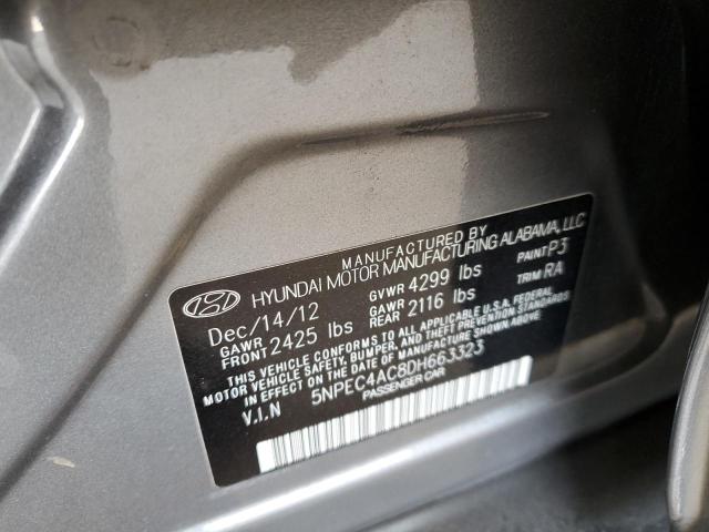 Photo 10 from auction – 2013 HYUNDAI SONATA SE with VIN 5NPEC4AC8DH663323