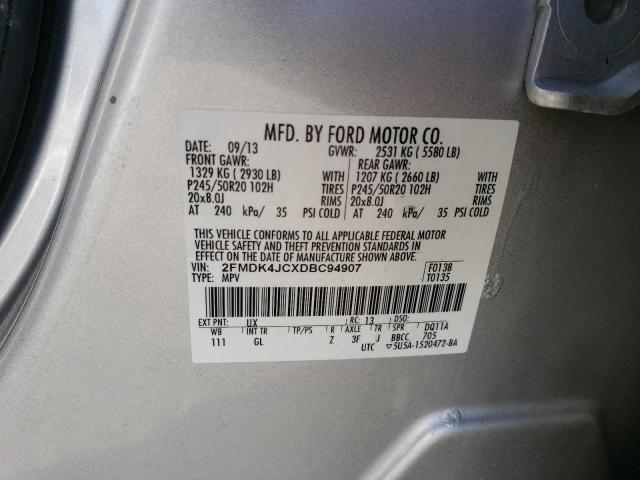 Photo 10 from auction – 2013 FORD EDGE SEL with VIN 2FMDK4JCXDBC94907
