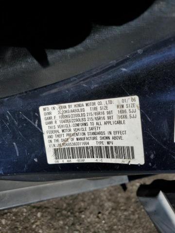 Photo 10 from auction – 2006 HONDA CR-V with VIN JHLRD68536C011664