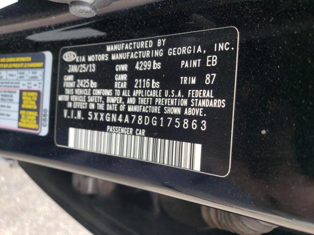 Photo 10 from auction – 2013 KIA OPTIMA EX with VIN 5XXGN4A78DG175863