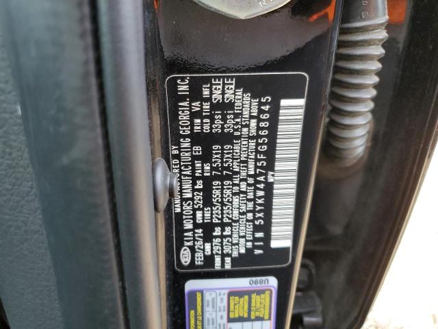 Photo 10 from auction – 2015 KIA SORENTO SX with VIN 5XYKW4A75FG568645