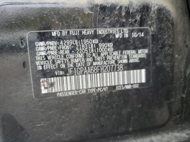 Photo 10 from auction – 2015 SUBARU IMPREZA with VIN JF1GPAA68FH207738